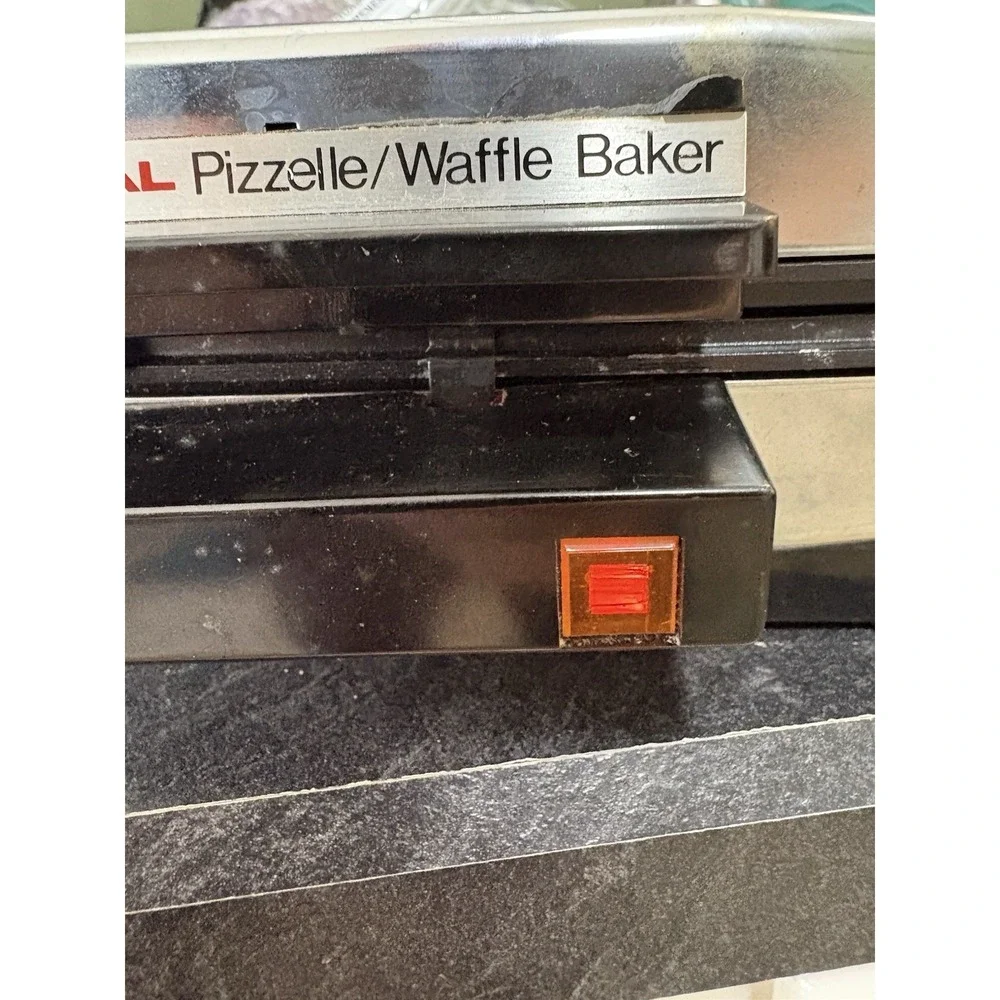 Vintage Rival 9705/1 Pizzelle Waffle Baker Tested Reversible Plates